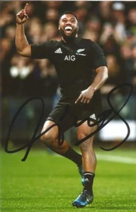 NEUSEELAND & WESPEN RUGBY UNION: LIMA SOPOAGA SIGNIERT 6x4 ACTIONFOTO + COA - Bild 1 von 1