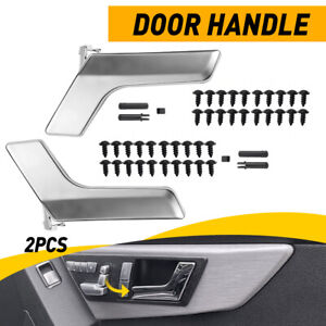 2PC Left & Right Inner Door Handle Matte Sliver For Mercedes Benz C250 C300 C350