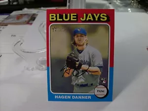 2024 Topps Heritage #495 - Hagen Danner RC, UER - Toronto Blue Jays 24-214 - Picture 1 of 2