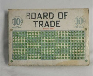 Vtg Punch Board Board of Trade Gambling Game 10 cent Has original key. - Picture 1 of 7