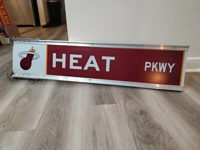 c.2024 NBA All Star Game Sign Metal DOT 2 Sided Indy Miami Heat Authentic 1 Of 1 - Image 1 of 4