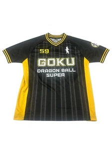 Dragon Ball Super Mens Size Small Short Sleeve T Shirt Goku V Neck Black Stripe - Picture 1 of 5