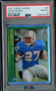 Topps Chrome Refractor 49 1997 Eddie George PSA 8 5304 - Imagen 1 de 1