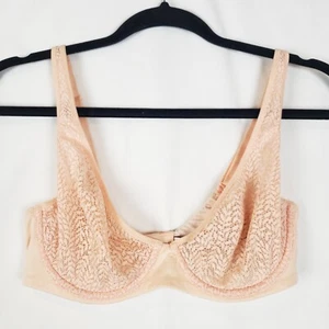 Victorias Secret Body Bra 32D Unlined Demi Peach Lace Multiway Straps - Picture 1 of 13
