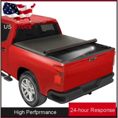 Roll Up Tonneau 6.5' Bed Cover For Chevy Silverado GMC Sierra 2007 2008-2013 - Image 1 of 4