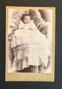 found photograph 1930s CUTE Baby Girl long dress portrait photo B&W - Picture 1 of 2