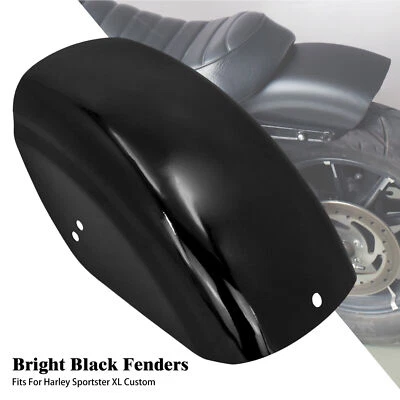Steel Gloss Black Motorcycle Rear Fender For Harley Sportster XL 883 1200 48 72 Foto 1 de 4