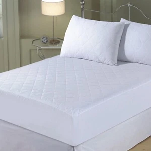 PROTECTOR DE COLCHÓN ACOLCHADO EXTRA PROFUNDO IMPERMEABLE CUBIERTA DE CAMA AJUSTADA VENDEDOR DEL REINO UNIDO - Imagen 1 de 37