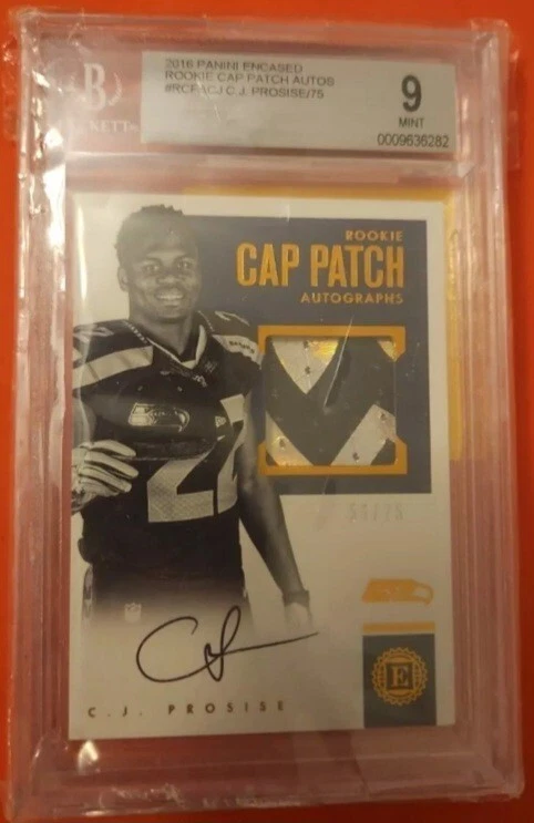 2016 Panini Encased Rookie Cap Patch AUTO CJ PROCISE /75 - Image 1 of 2