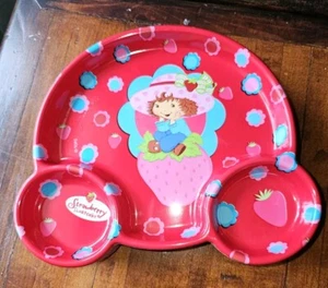 Vintage Strawberry Shortcake Plastic Plates Tray Compartments 8 Birthday Cards - Picture 1 of 18