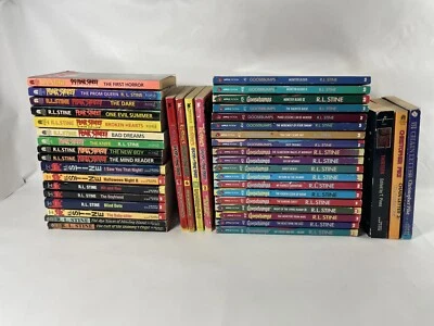 40 +3 Goosebumps R.L. Stine Book LOT Fear Street Thriller 1st Ed Cards Rare 90s - Image 1 of 4