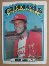 1972 TOPPS BASEBALL CARD #130 ST LOUIS CARDINALS BOB GIBSON