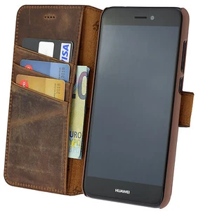 Funda De Cuero Para Huawei P8 Lite (2017) En Café Antiguo - Imagen 1 de 6