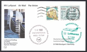 FFC0608 Lufthansa First Flight Card, FFC, De Havilland DHC-8 Venezia - Stuttgart - Picture 1 of 2