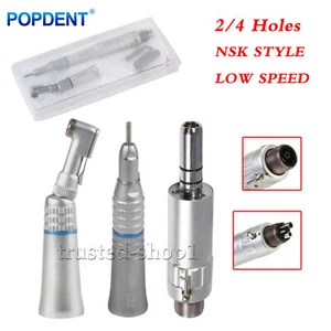 NSK Style Dental Slow Low Speed Handpiece Straight Contra Angle Air Motor 4/2H - Picture 1 of 127