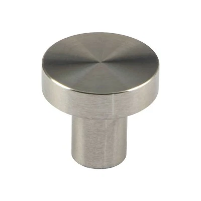 Edelstahl Möbelknopf Türknopf Schrankknopf Küchenknopf massiv rund TELLAS matt - Bild 1 von 4