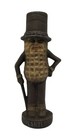 Planters Mr. Peanut Cast Iron Bank With Painted Rusted Antique Finish 