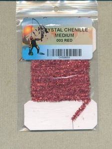 Crystal Metallic Chenille - medium - red - 3 yd card - Picture 1 of 1