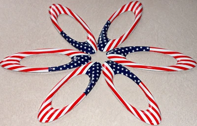 OAKLEY EMBOSSED UNITED STATES OF AMERICA USA FLAG METAL ICON STICKER RARE 5x2 - Image 1 of 3
