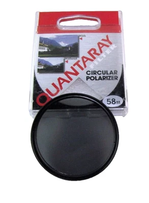 Quantaray Filter 58mm C-PL Circular Polarizer Camera Lens Threaded Japan - Image 1 of 2