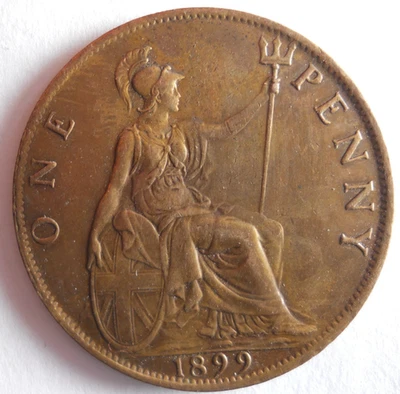 Moneda de colección GRAN BRETAÑA PENNY 1899 - AU - BAJA ACUÑACIÓN - Lote #D1 Foto 1 de 2