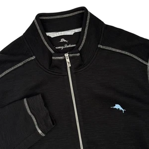 Felpa Tommy Bahama nera grande e alta Tobago Bay full zip XXL nuova senza etichetta - Foto 1 di 7
