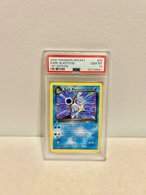 2000 POKEMON ROCKET 1ST EDITION #20 DARK BLASTOISE PSA 10 - Image 1 of 2