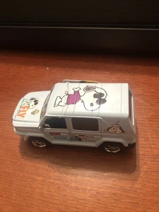 PEANUTS SNOOPY SO FLY EXTREM SELTEN HELLBLAU DRUCKGUSS 5" PULL BACK SUV NEU! - Bild 1 von 6