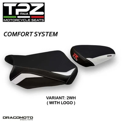 Acolchado de sillín SUZUKI GSX R 600 / 750 2011-2023 SGSXRTC-2WH-1 TPZ blanco COMF... Foto 1 de 4