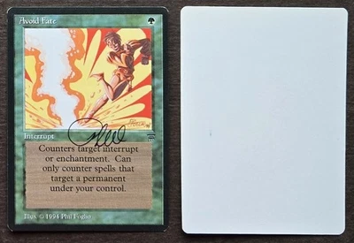 SIGNED MtG Magic Phil Foglio Artist Proof _ Legends _ AVOID FATE _ VHTF 1/200! - Image 1 of 3