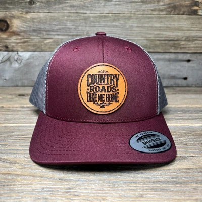 Sombrero parche cuero Country Roads Take Me Home Foto 1 de 2