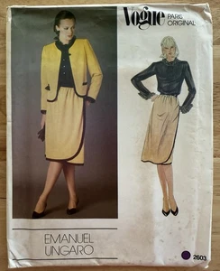Vogue Paris Original Emanuel Ungaro Muster 2603 Misses’ Jacke Rock Bluse 16 - Bild 1 von 4