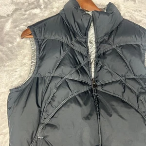 Vintage Nike Double Sided Puffer Vest Womens Black Full Zip Sportswear Size XL - Picture 1 of 12
