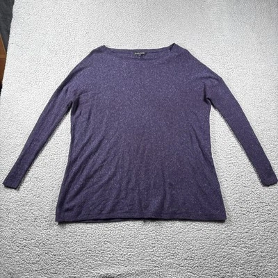 Eileen Fisher Top Womens S Wool Silk Blend Long Sleeve Oversized Boxy Fleck - Image 1 of 4