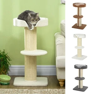 81cm Cat Tree Kitten Activity Center Tower Scratching Post Lamb Cashmere Perch - Picture 1 of 34