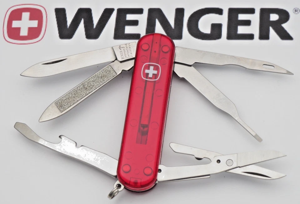 Vintage Descontinuado WENGER Canivete Suíço Baú de Ferramentas de Bolso Micro Leve Estado Perfeito - Imagem 1 de 4