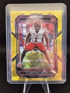 2023 Panini Prizm Draft Picks Gold Ice Prizm Clark Phillips III #169 RC - Picture 1 of 2