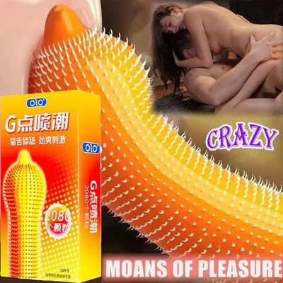 1-5X G-Punkt Große Partikel Verzögerung Sex Kondome Naturlatex Kondom für Männer - Bild 1 von 4