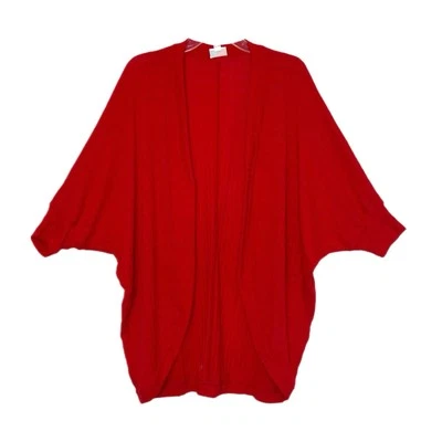 Cárdigan LuLaRoe Tracy Cocoon - Rojo Acanalado Tejido - X-Grande Foto 1 de 4