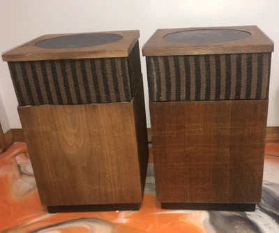 Harman-Kardon HK-50 Omnidirectional 18" Speakers Pair TESTED Vintage 1969 - Image 1 of 4