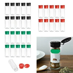 10/20Pcs Plastic Salt Pepper Seasoning Jars Condiment Bottles Cruet Container US - Picture 1 of 18
