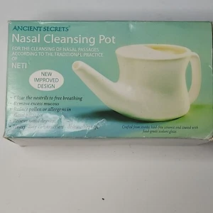 New Ancient Secrets Nasal Cleansing Pot crafted from lead-free ceramic - Picture 1 of 8