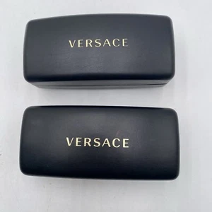 2 Versace Hardshell Clamshell Replacement Case Eyeglasses Sunglasses Clean Used - Picture 1 of 10