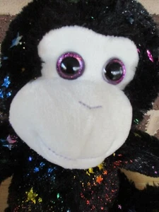KellyToy Mono Negro - Cuerpo Metálico Brillante Patrón Estrella 12" Alto Peluche 2018 - Imagen 1 de 4