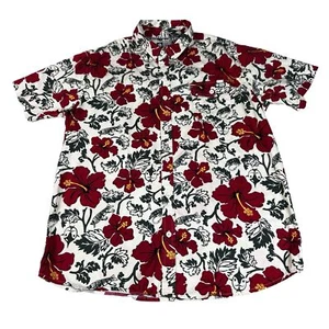 Salty Crew Hawaiian Shirt Floral Mens Large Cotton Spandex Hipster Beach Aloha - Picture 1 of 11