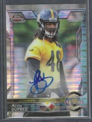 ALVIN BUD DUPREE 2015 TOPPS CHROME PULSAR REFRACTOR ROOKIE AUTO RC #D 10/15 - Image 1 of 2