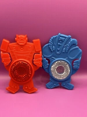 DE COLECCIÓN 1985 KELLOGG'S BICICLETA REFLECTOR TRANSFORMADORES/SHOGUN WARRIORS JUEGO DE 2 USADOS Foto 1 de 4