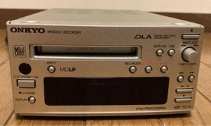 ONKYO MD-101A Silver INTEC155 MD MiniDisc Player Deck Recorder Home Audio - Picture 1 of 1