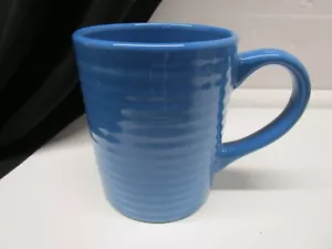 Taza de café gres Santa Fe acanalada patrón azul - Imagen 1 de 3