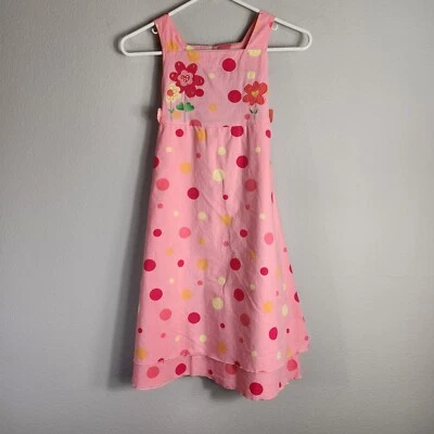 Maxi Vestido Bonnie Jean Niñas Lunares Flor Apliques Capas Sin Mangas-Talla 10 Foto 1 de 4